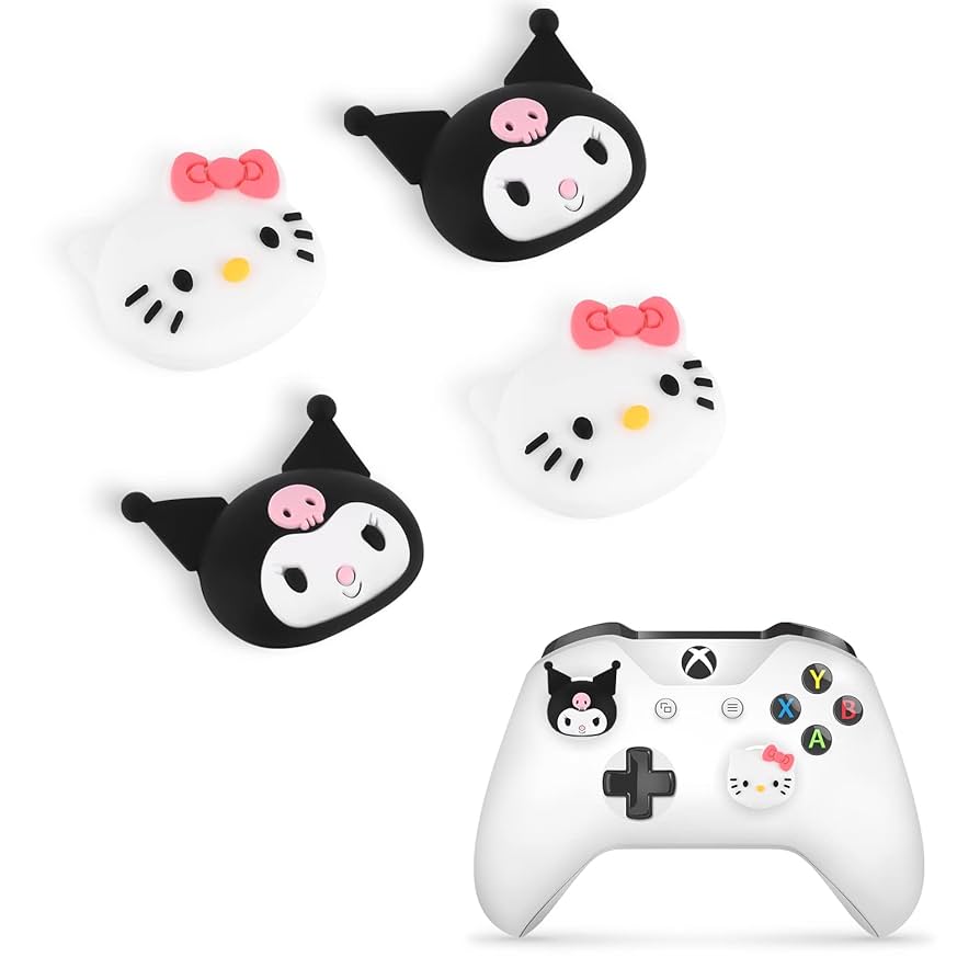 Amazon.com: DLseego Cat & Evil Rabbit 4PCS Thumb Grips Caps